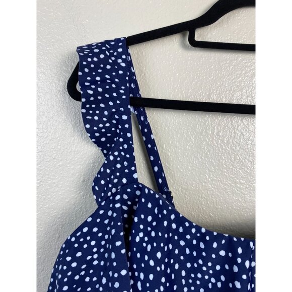 New Kona Sol One Piece Swimsuit womens Plus size 20 Full Seat Coverage Blue dots - Picture 9 of 12